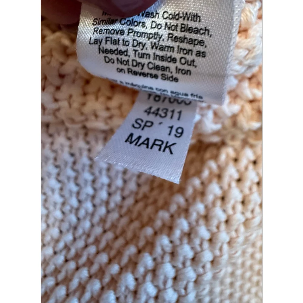 Women's VENUS Pink Cable Knit Sleeveless Crew Neck Sweater S - Picture 12 of 14